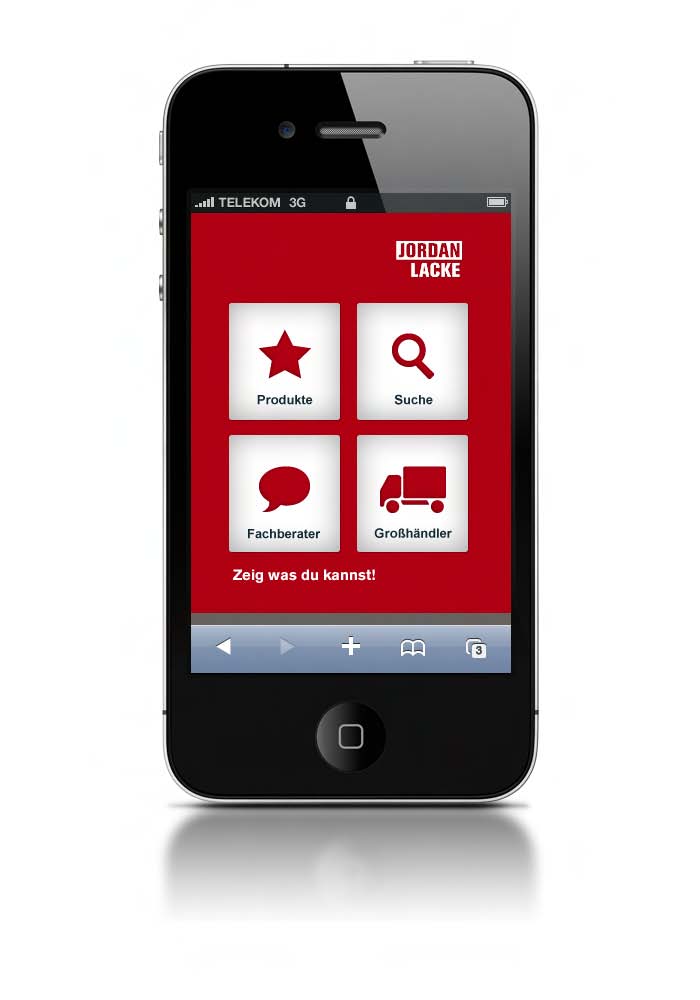 JORDAN Lacke präsentiert Website für Smartphones