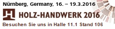 Holz-Handwerk 2016 I Halle 11.1. Stand 106